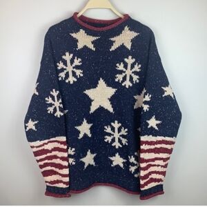 Coldwater Creek Chunky Snowflake Sweater